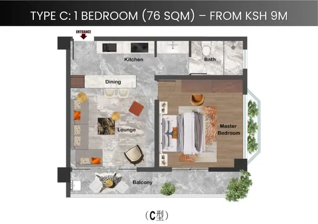 Diplomat Residencies – 1 & 2 Bedroom Apartments For Sale In Westlands, Peponi Road — photo 4