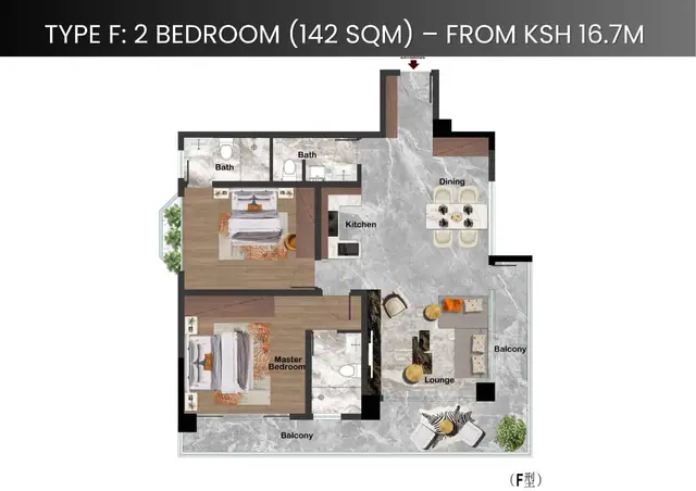 Diplomat Residencies – 1 & 2 Bedroom Apartments For Sale In Westlands, Peponi Road — photo 3