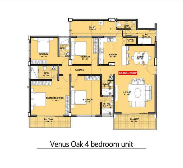 Venus Oark Residency. 4 Bedrooms With DSQ — photo 4