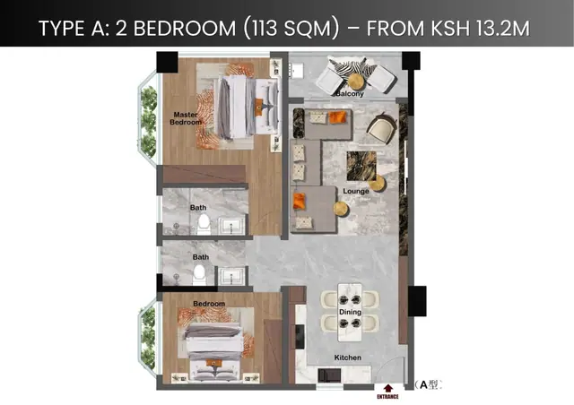 Diplomat Residencies – 1 & 2 Bedroom Apartments For Sale In Westlands, Peponi Road — photo 7